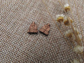 5 Pair Unfinished Blank Wood Cabochon Christmas Santa Hat Wooden Cutout Shapes For Paint Kit Craft  DIY Stud Earrings Supplies