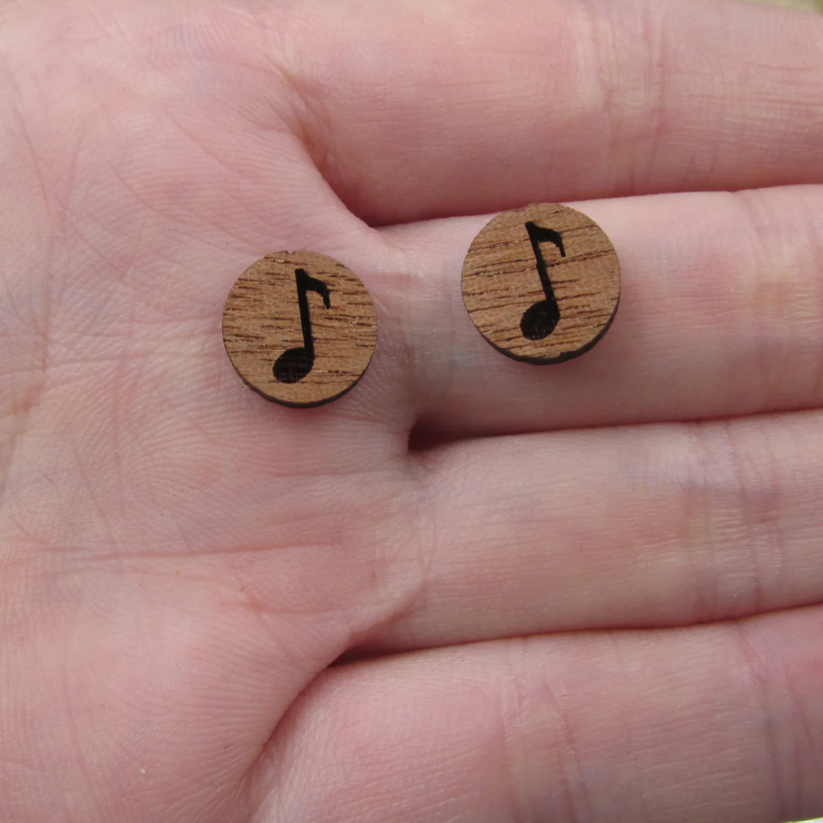 5 Pair Unfinished Blank Musical Wooden Music Note And Guitar Cabochon Charm Wood Shape Cutouts For DIY Craft  Earring