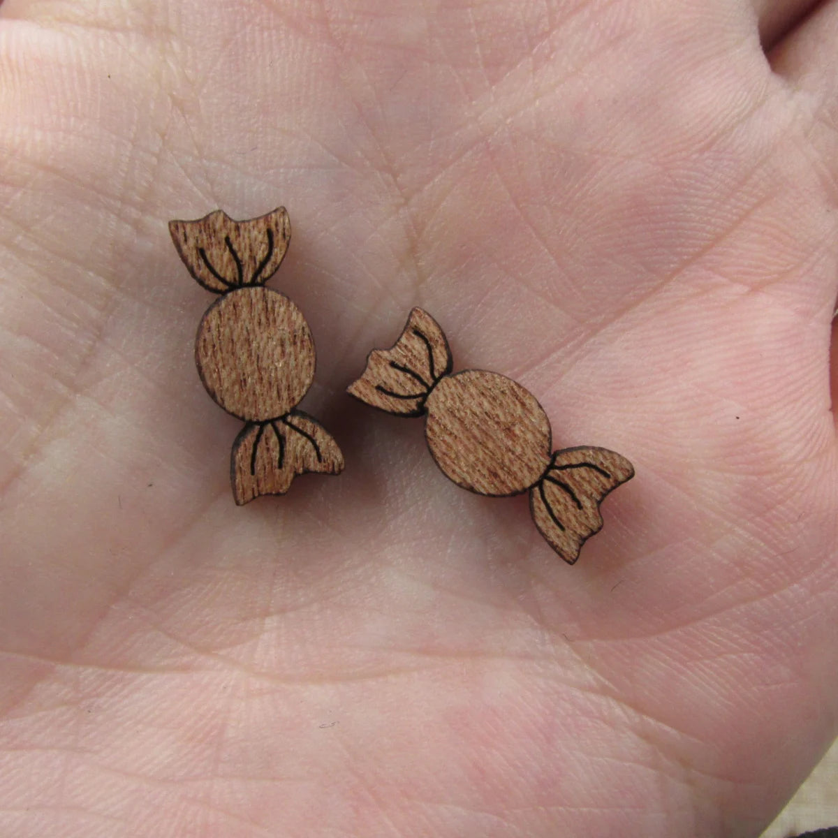 5 Pair Unfinished Blank Foods Wood Cabochon Candy Wooden Shape Charms Pendant For DIY Jewerly Earrings Suppliers