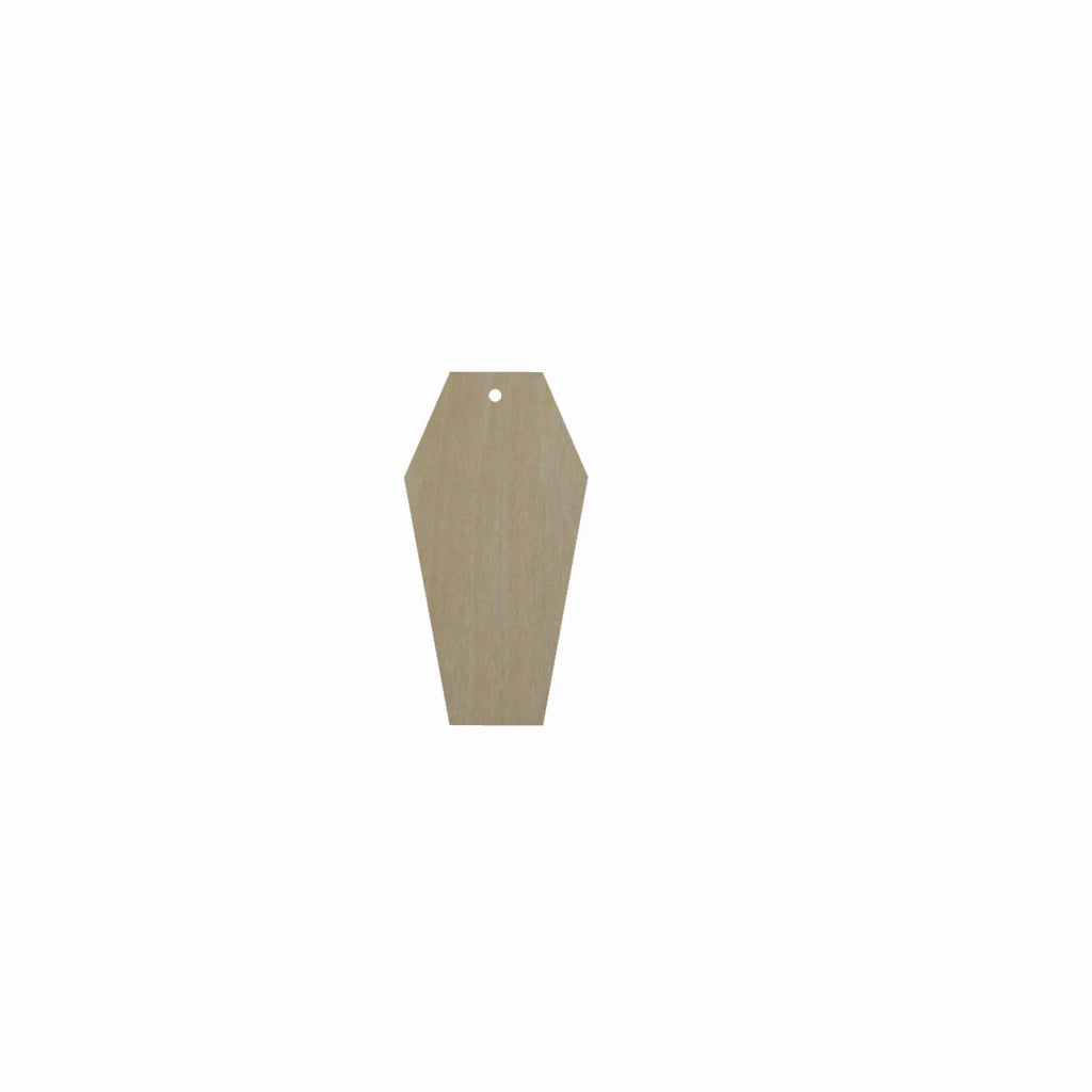 10pcs Bulk Unfinished Wooden Blank Holiday Halloween Cross Coffin Cutout Shape For Spooky Horror Theme Jewelry Earring
