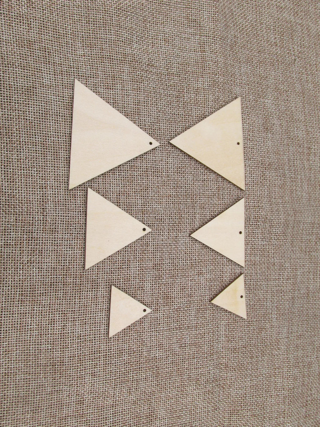 Unfinished Wood Blank Geometric Classic Triangle Shape Earring Pendant Jewelry Finding For DIY Project Making Kit