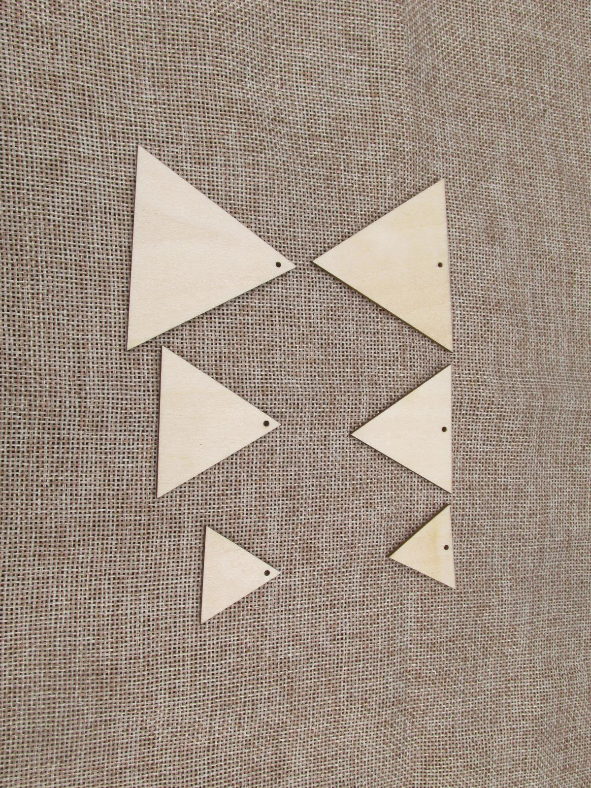 Unfinished Wood Blank Geometric Classic Triangle Shape Earring Pendant Jewelry Finding For DIY Project Making Kit