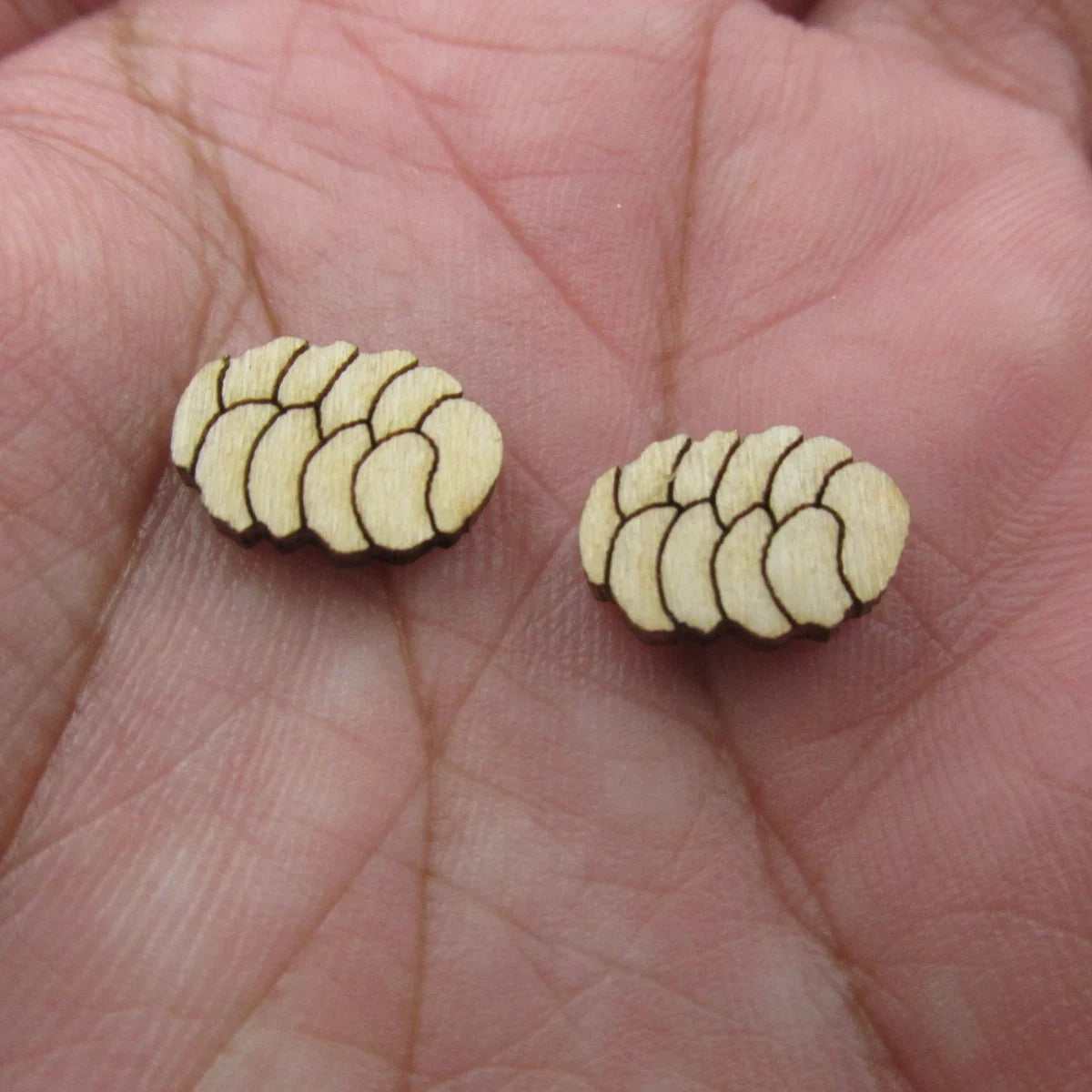 5 Pair Unfinished Blank Wooden Mexican Vihuela Guitar Cabochon Mustache Boho Hanukkah Challah Post Wood Earrings Stud