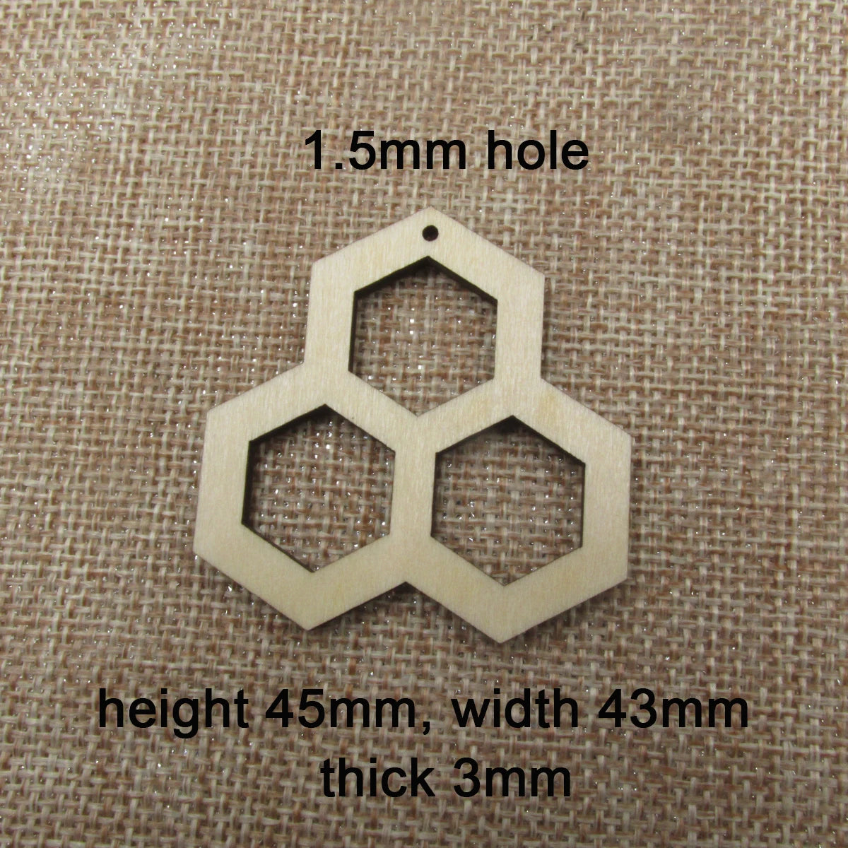 10pcs Unfinished Blanks Wooden Rectangle Hexagon Honeycomb Shape Hollow Dangle Earrings DIY Findings Jewelry