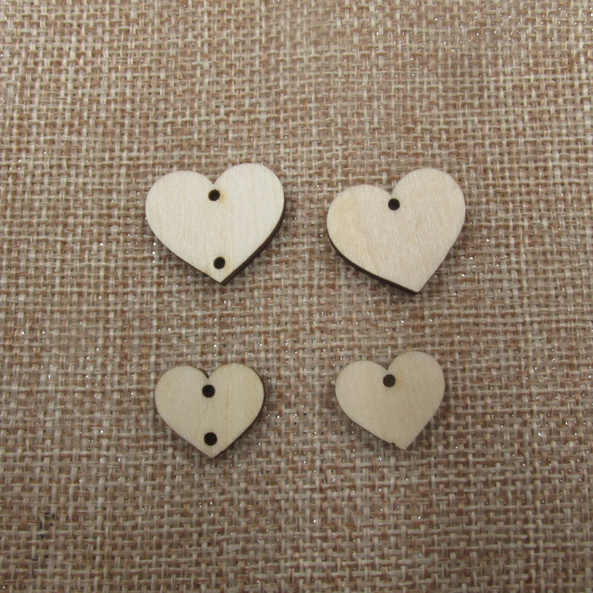 10 Pcs Unfinished Blank Wooden Heart Shape Cutout Plywood Connector Jewelry Finding Supplies