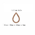 6pcs Unfinished Blank Wooden Teardrop Leaf Shape Macrame Wood Earring Charms Pendant for Jewelry Making