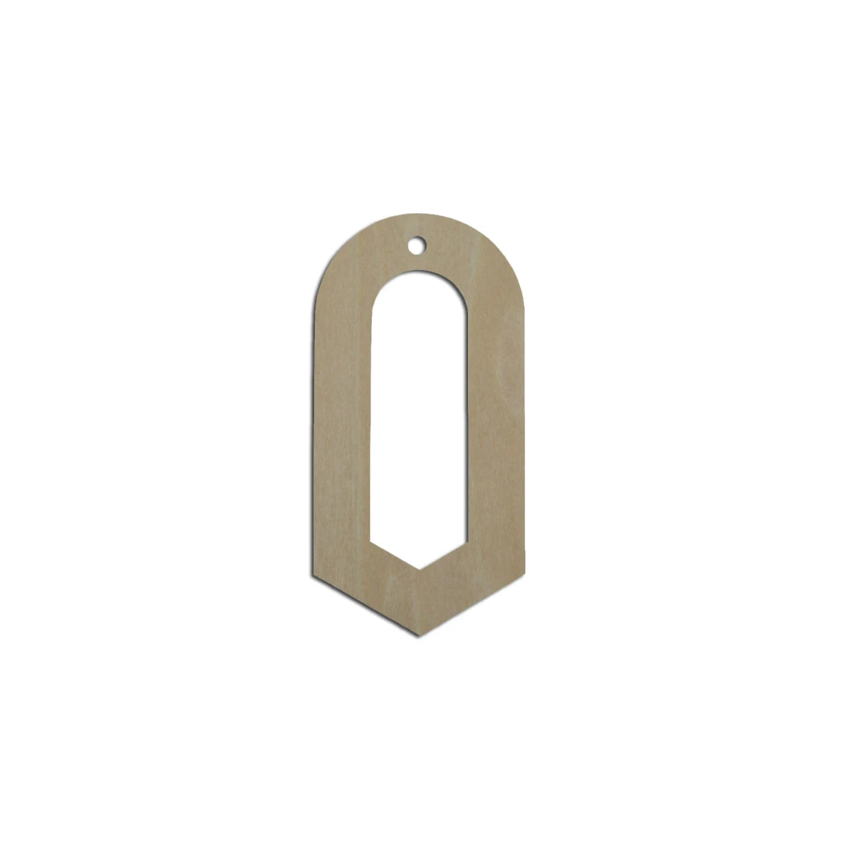10pcs Laser Cut Unfinished Blank Wood Geometric Long Hexagon Cutout Shape Earring Pendant Jewelry Charm Finding