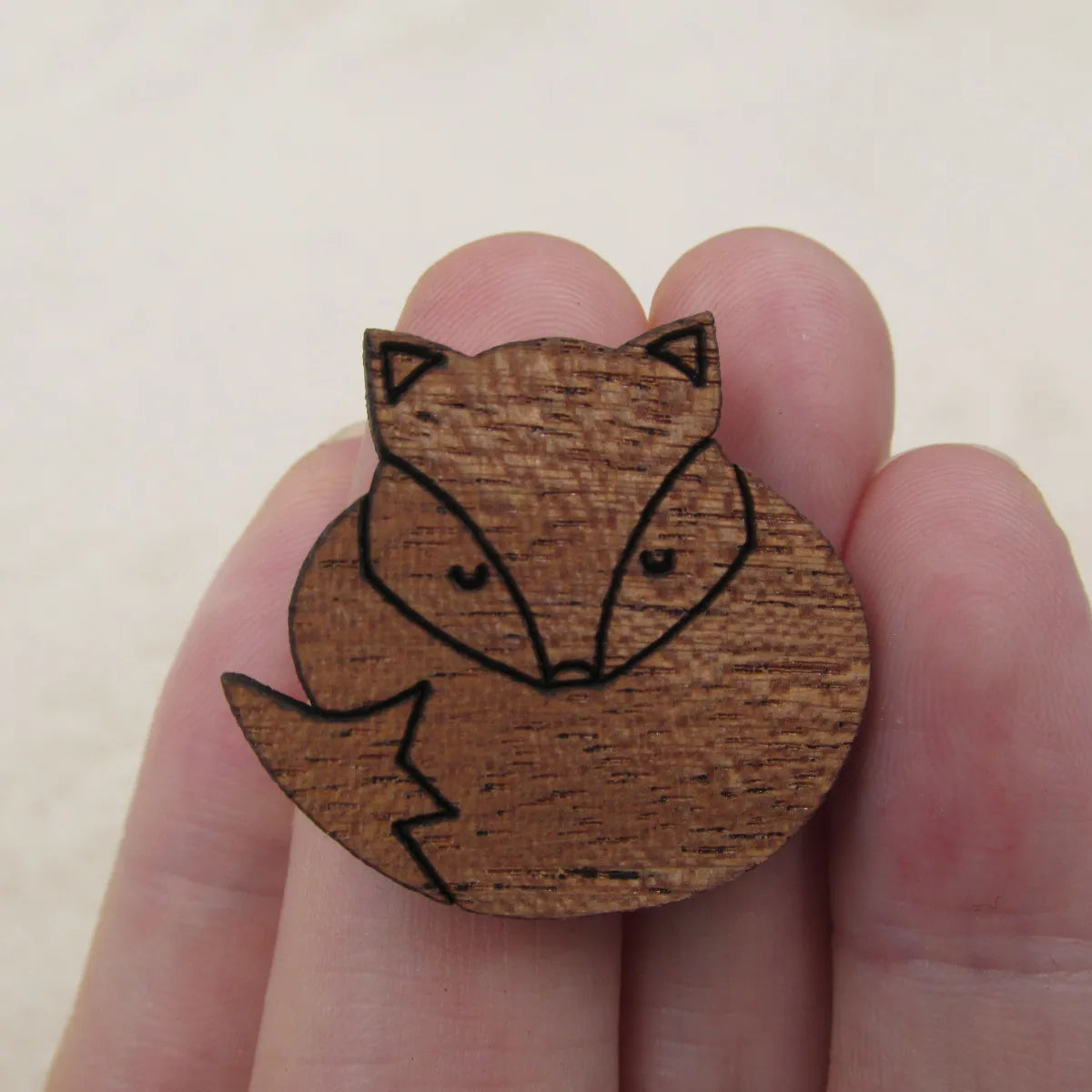 Laser Cut Unfinished Wooden Animal Fox Charm Pendant Jewerly Finding Perfect for Earring Brooch Necklace