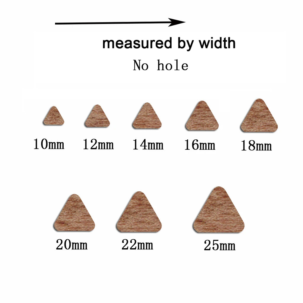 6pcs Unfinished Blank Wooden Geometric Triangle No Hole Earring Connector Pendant for Jewelry Making DIY Crafting
