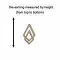 10pcs Unfinished Wood Blanks Triangle Tie Hoop Shape Macrame Earring Part Findings Accessories Wholesale For DIY Jewelry Making