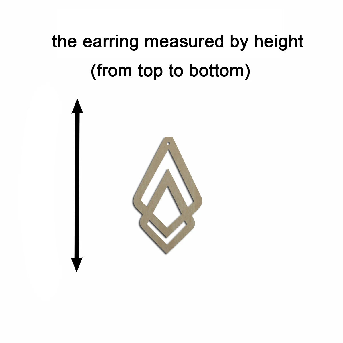 10pcs Unfinished Wood Blanks Triangle Tie Hoop Shape Macrame Earring Part Findings Accessories Wholesale For DIY Jewelry Making