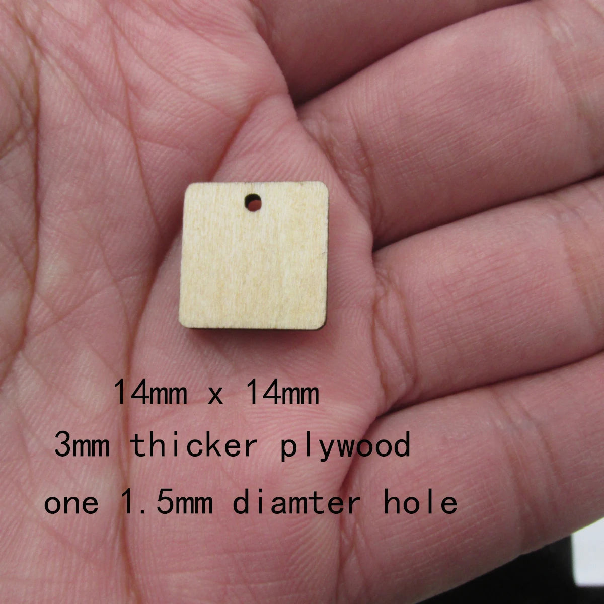 10 Pcs Unfinished Blank Wooden Geometric Square Shape Cutout Plywood Connector Jewelry Finding Supplies For Earrings