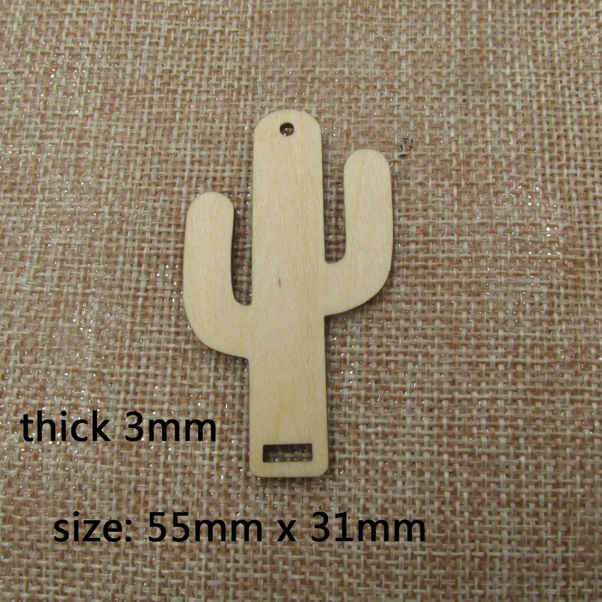 10pcs Wood Blanks Cacti  Macrame Wooden Cactus  Shape Cutouts Frame For DIY Earrings Findings Jewelry