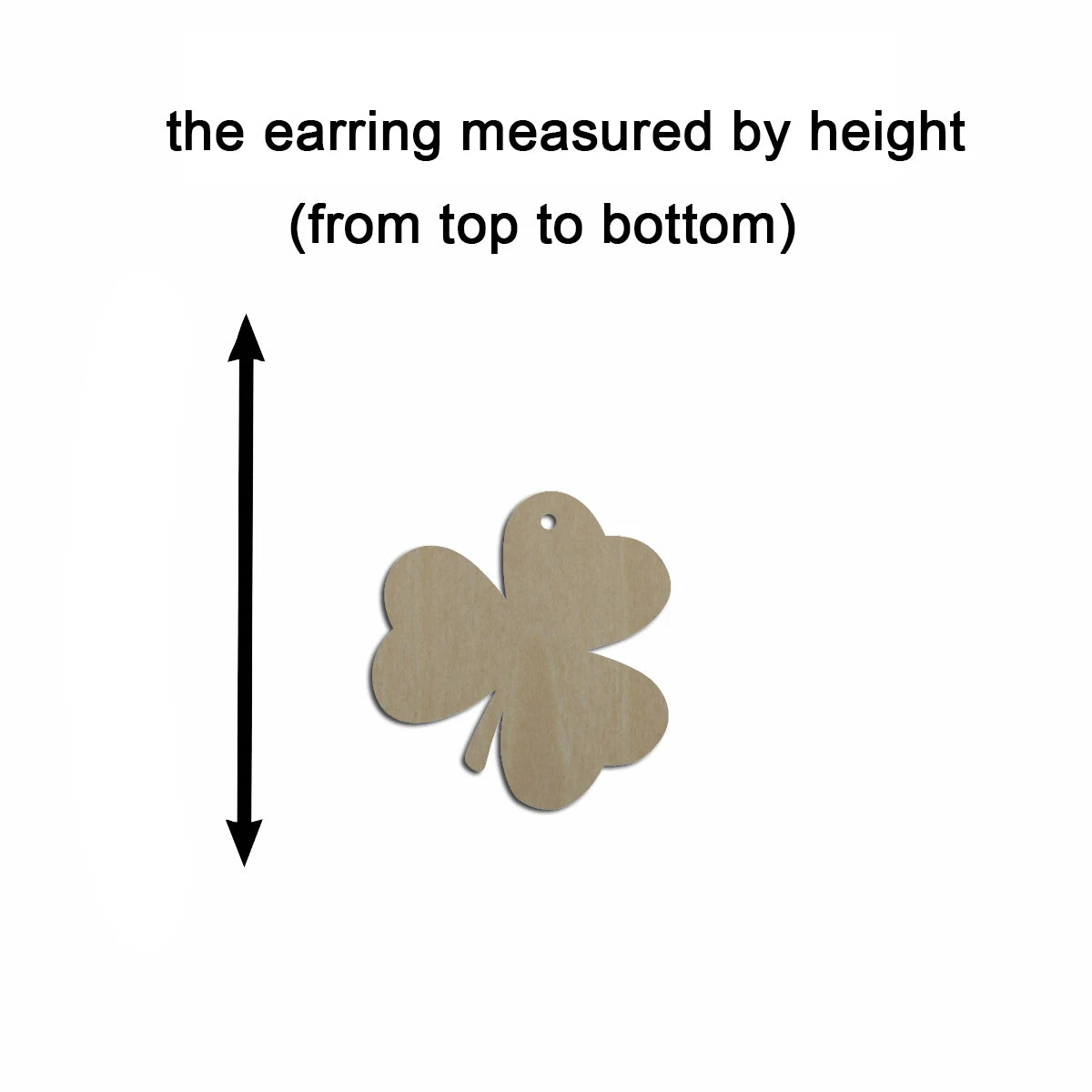 10pcs  Unfinished Wooden Blank Lucky Four Leaf Shamrock Clover Cutout Groovy Daisy Flower Shape For Jewelry Making