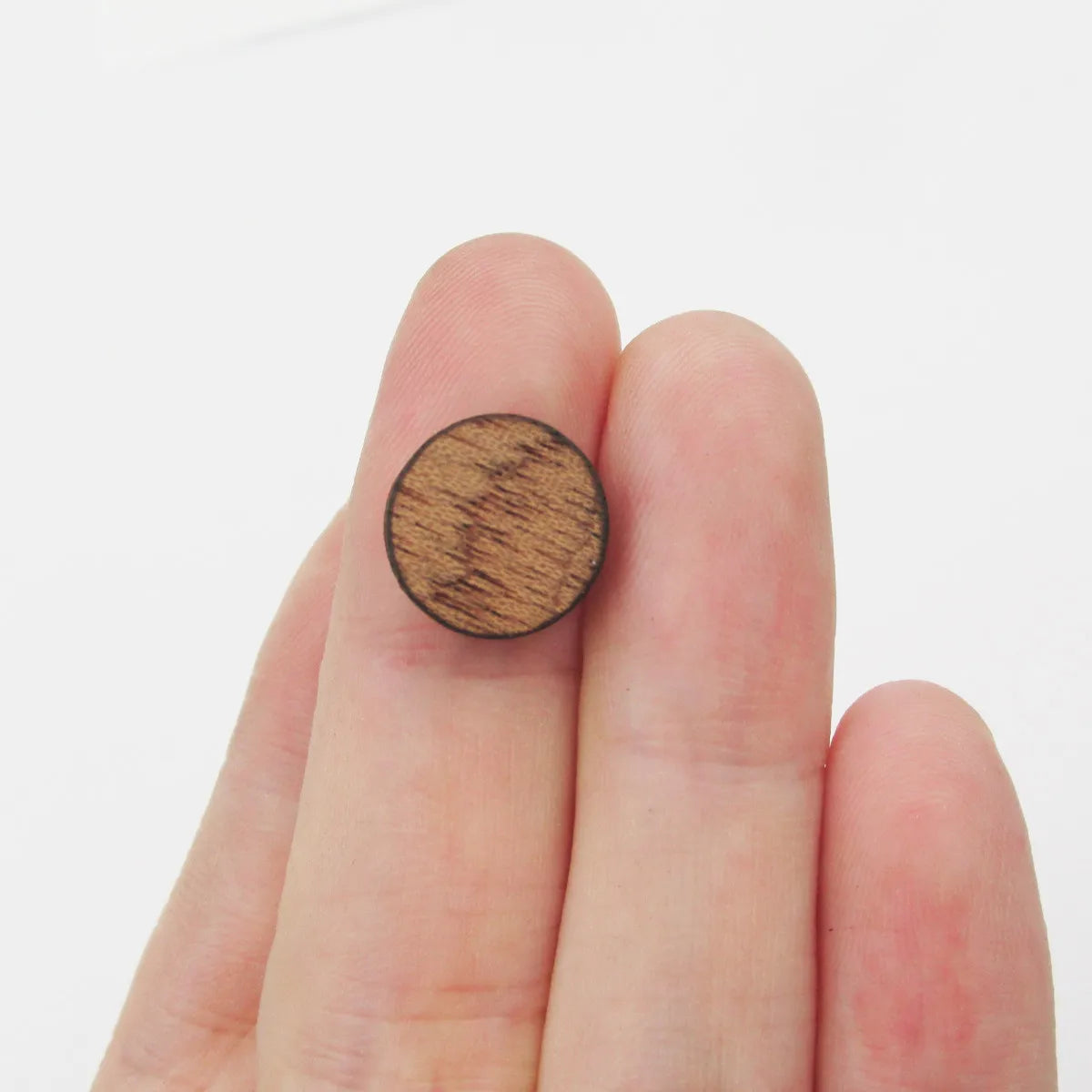 Blanks Wood Cabochon Mini Wooden Circle Triangle Square Pentagon Hexagon heart puzzle Shape Laser Cut Earring Supplies
