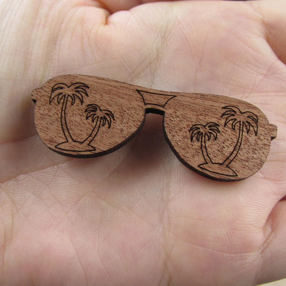 3 Pair Unfinished Ocean Beach Wooden Glasses Shape Cutout For Brooches Pin Magnet Pendant Charms Diy Making