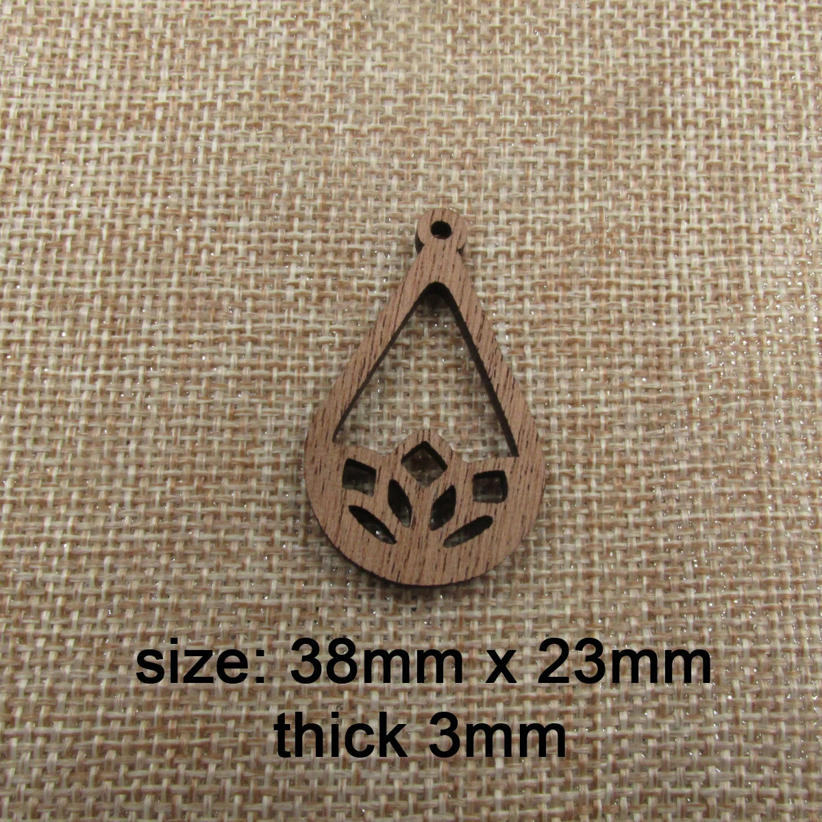 6pcs Unfinished Wood Lotus Flower Charms Earring Pendants For Jewelry Making DIY Handmade Craft