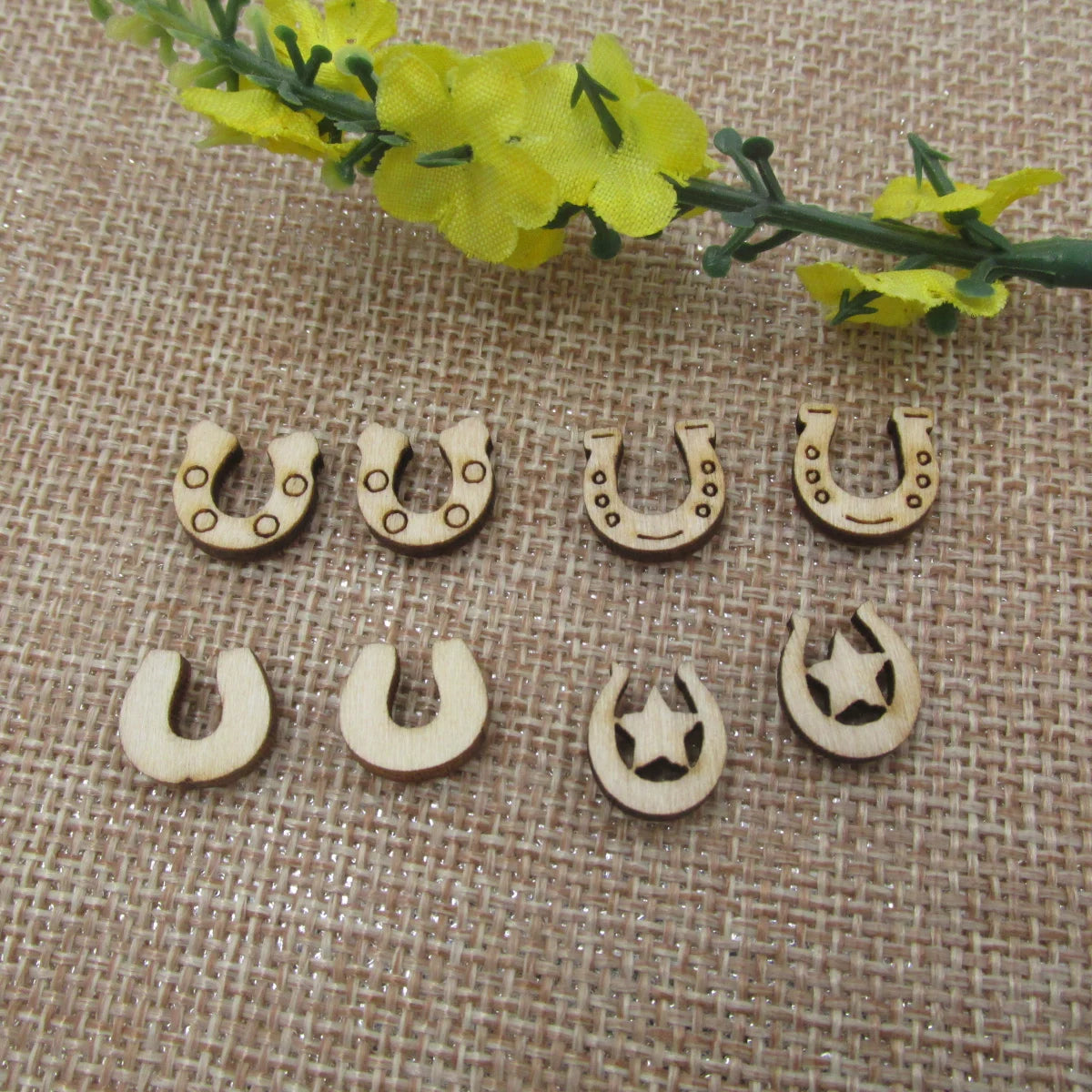 5 Pair Unfinished Blank Wooden Horseshoe Cabochon Post Wood Earrings Stud St Patricks Day Gifts