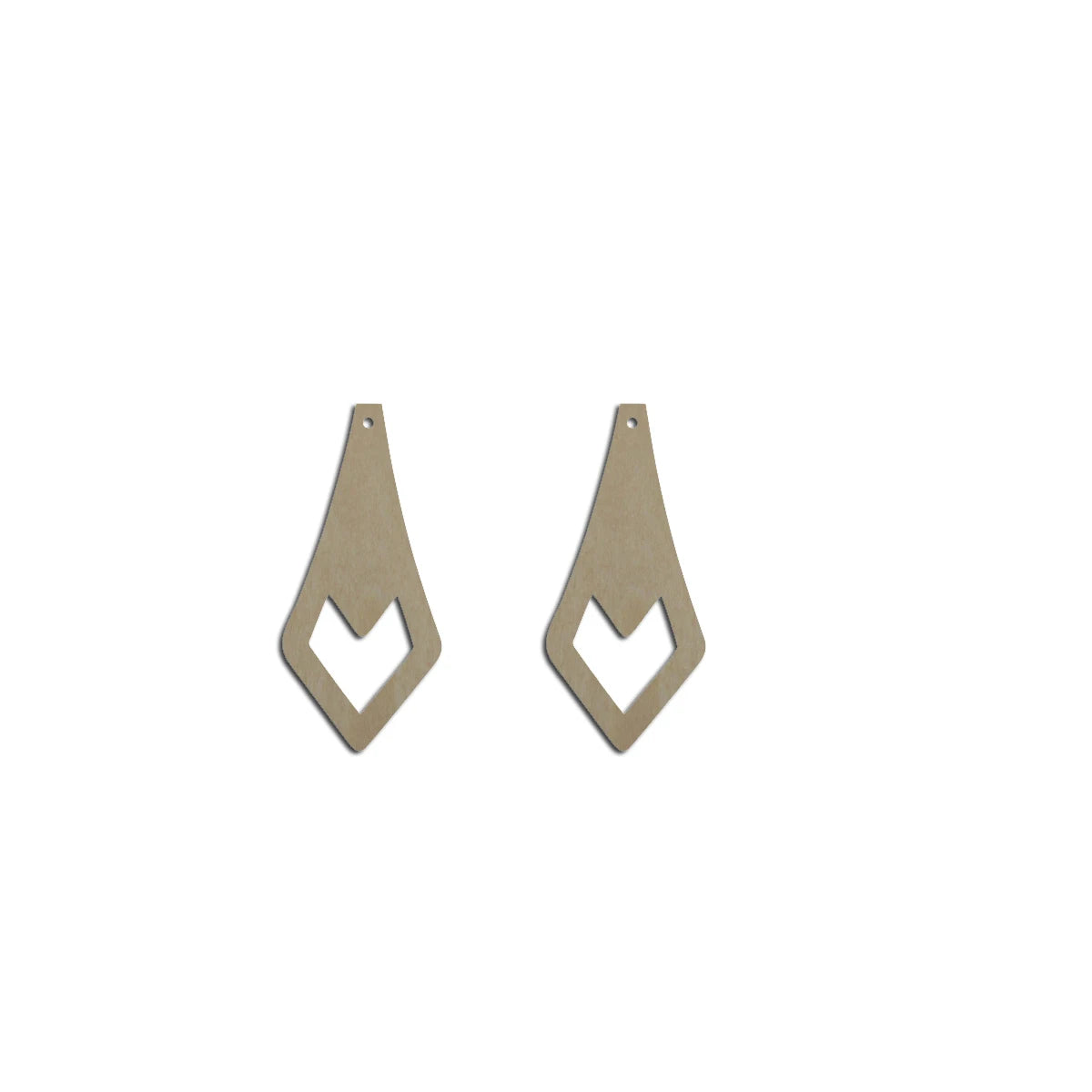 10pcs Unfinished Wood Blank Geometric Small Tie Shape Macrame Earring Pendant Charms For DIY Jewelry Making