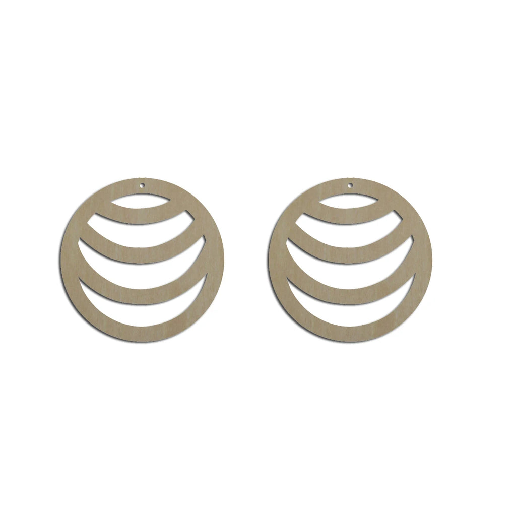 10pcs Unfinished Wood Blanks Geometric Circle Cutout Shape Macrame Earring Part Findings Wholesale For DIY Jewelry Making