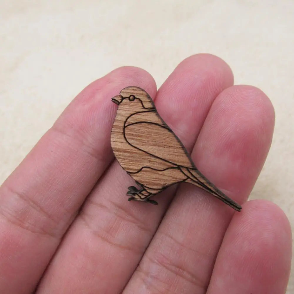 6pcs Laser Engraved Wooden Bird Pendant Unfinished Solid Wood Accessory Jewerly Finding Making For Diy Project