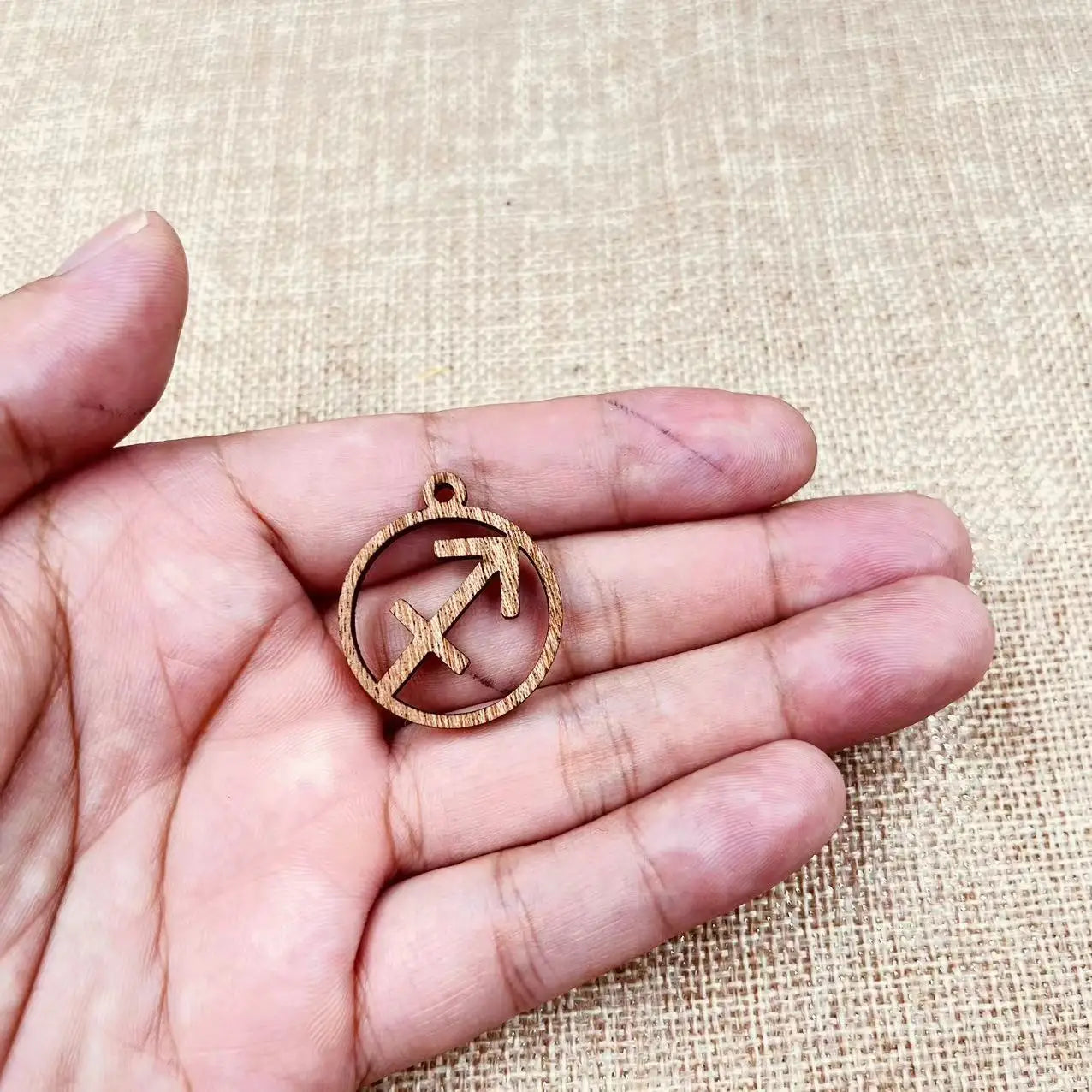 6pcs Unfinished Wood Zodiac Sign Charms Earring Pendants For Jewelry Making DIY Handmade Crafte