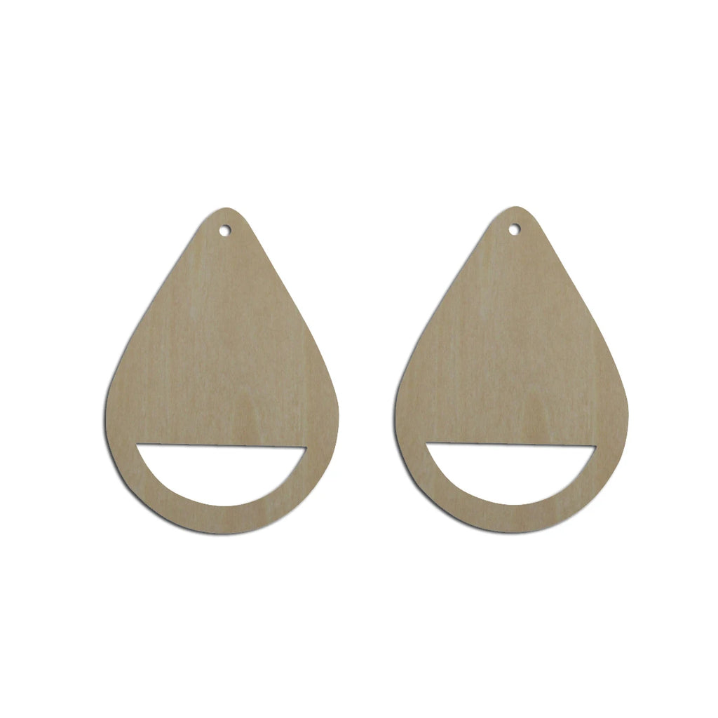 10pcs Unfinished Wood Blanks Classical Teardrop Shape Macrame Earring Part Findings Accessories Wholesale For DIY Jewelry Making