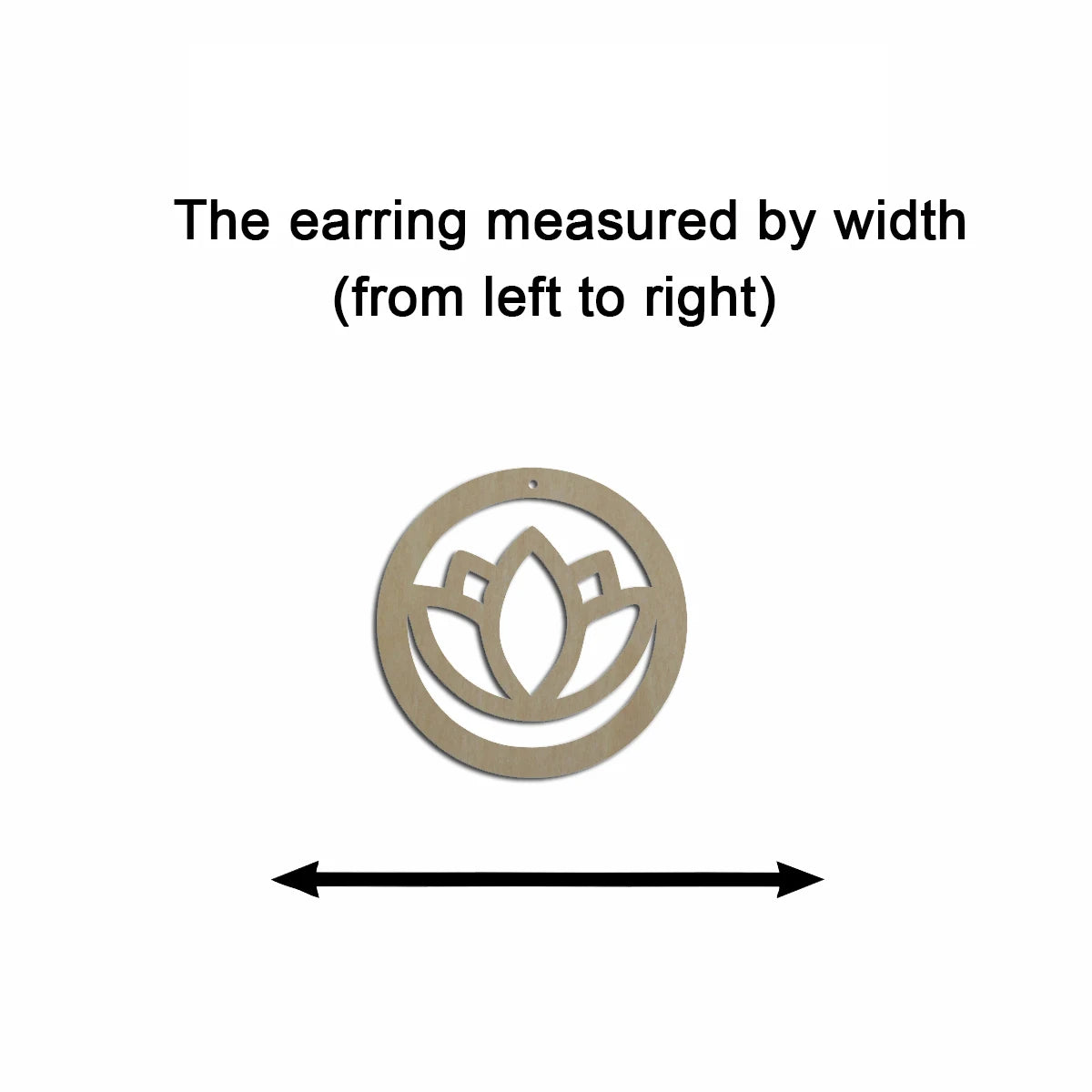 10pcs Unfinished Wood Blank Flower Lotus Circle Shape Macrame Earring Part Findings Wholesale For DIY Jewelry Making