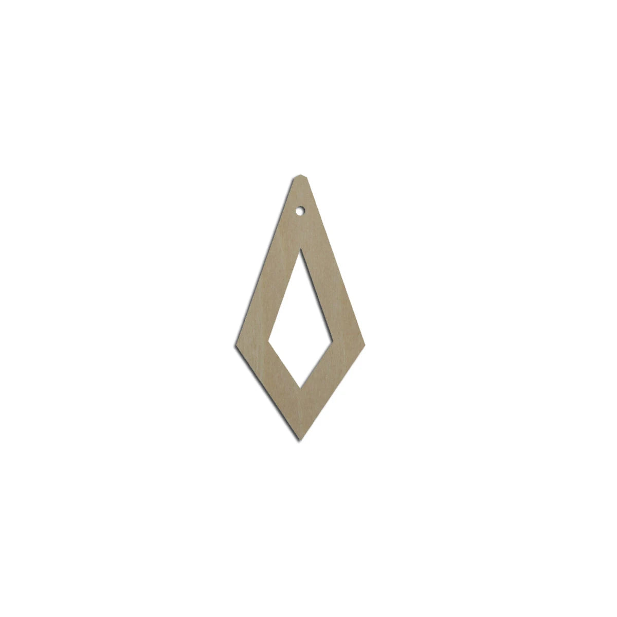 10pcs Unfinished Blank Wood Geometric Triangle Tie Ice Cream Cutout Shape Earring Pendant Jewelry Charm Finding