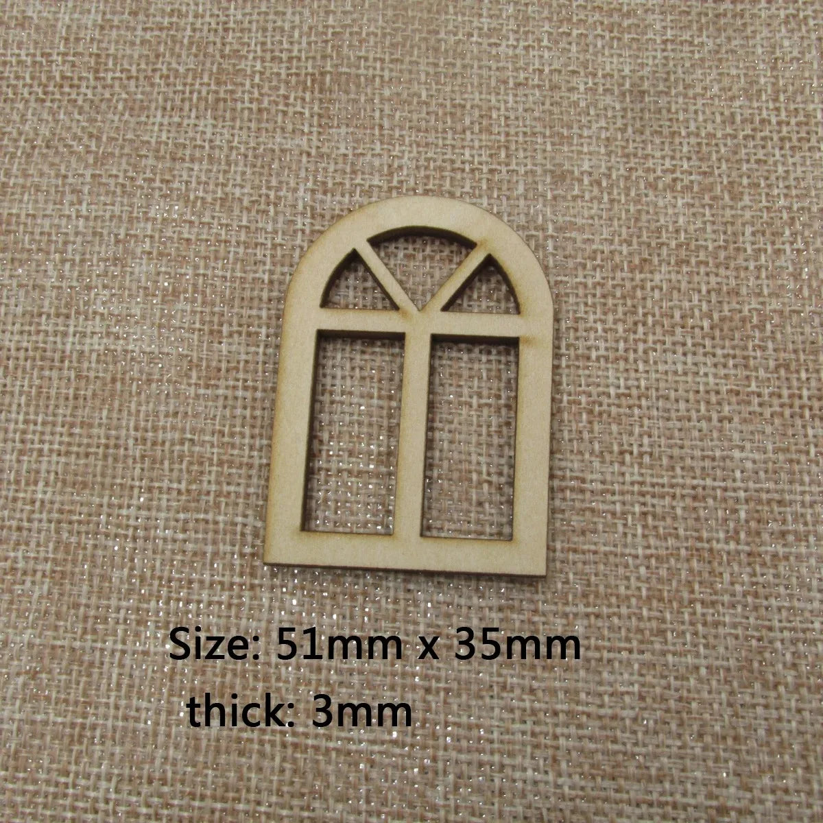 10pcs Unfinished Blank Half Circle Window Fairy Church Shape Wooden Fairy Windows Door House Accessories For DIY Craft