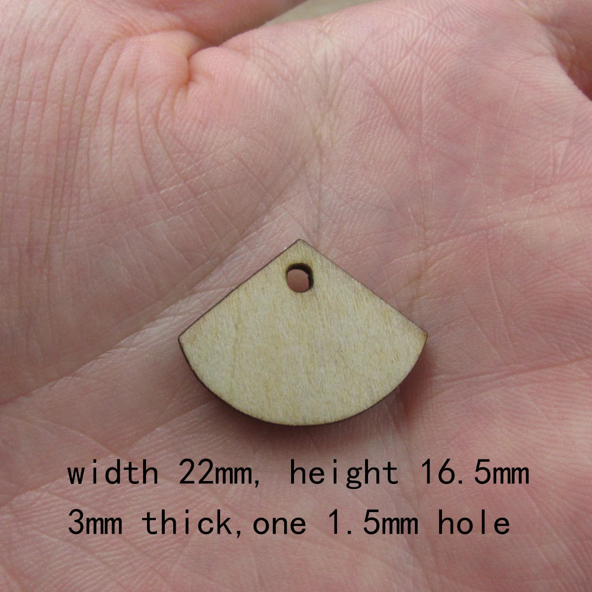 10 Pcs Unfinished Blank Wooden Geometric Rectangle Fan Arch Arc Shape Cutout Plywood Connector Jewelry Finding Supplies