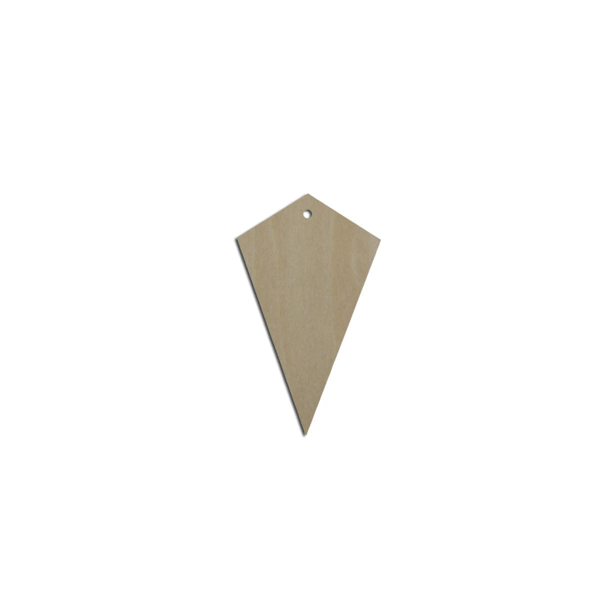 10pcs Unfinished Blank Wood Geometric Triangle Tie Ice Cream Cutout Shape Earring Pendant Jewelry Charm Finding