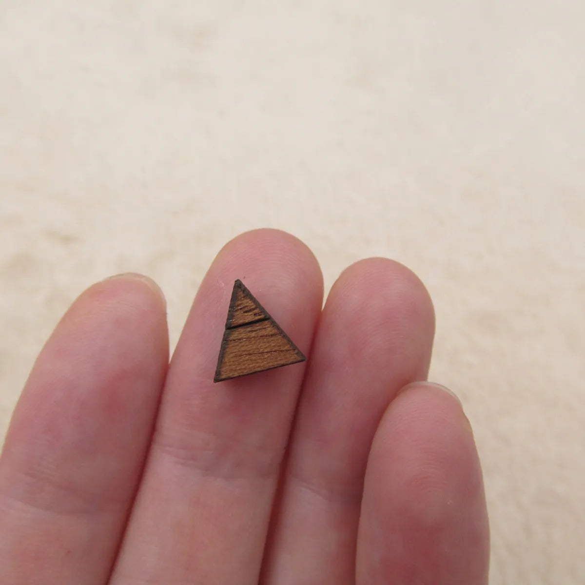 Laser Cut Geometric Triangle Wooden Cobochon Unfinished Wood Blanks Waiting For PaintEarrings Stud - Jewerly Finding Supplier