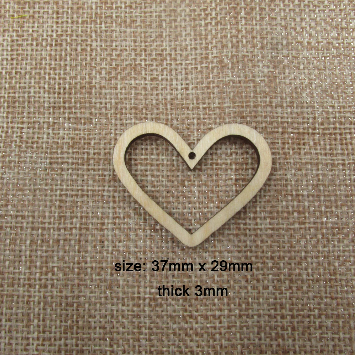 10pcs Unfinished Blanks Wooden Heart Macrame Double Heart Shape Cutout For Jewelry Findings Hoops Earring