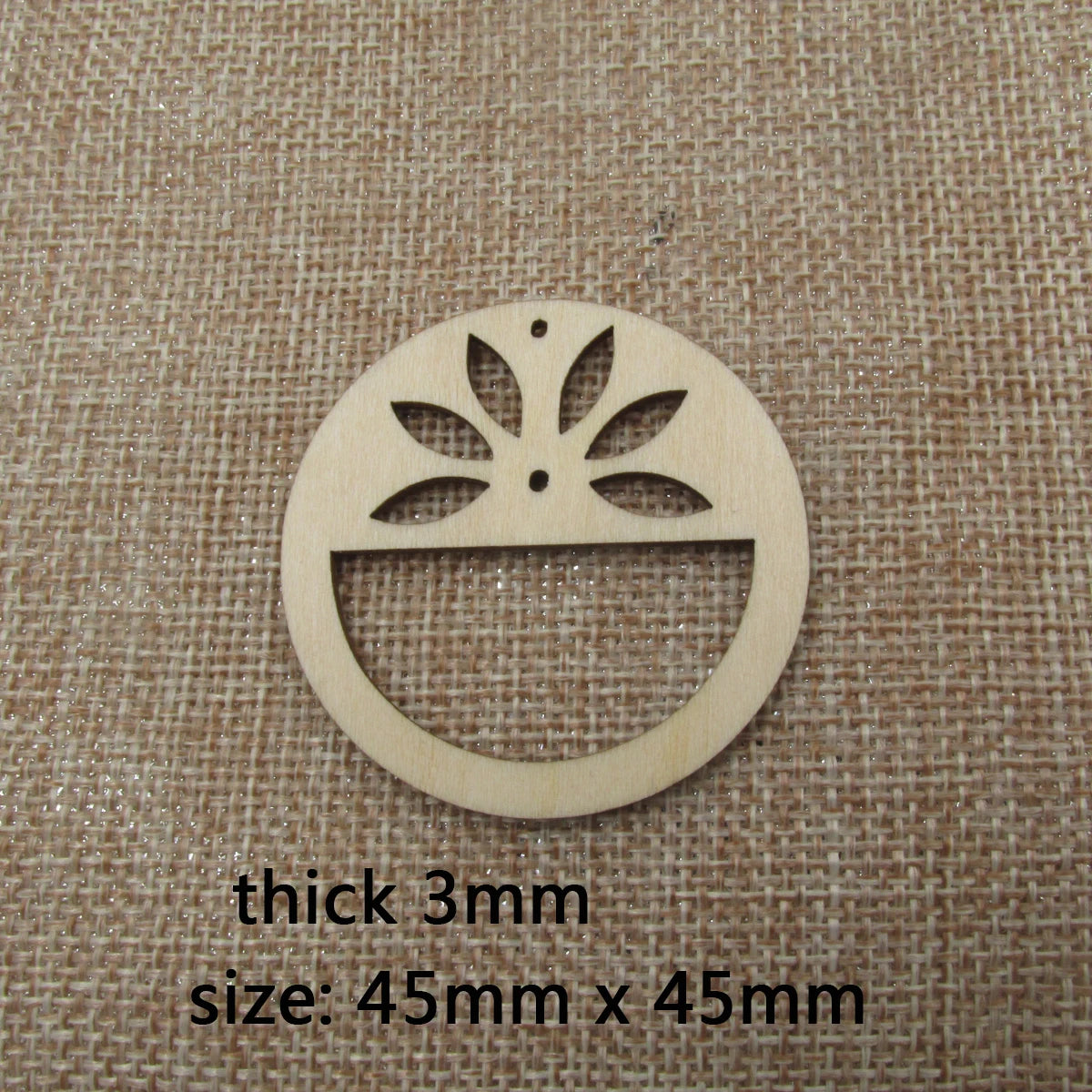10pcs Unfinished Wood Blanks Flower Lotus Macrame Half Circle Diamond Shape Wooden Macrame For DIY Earrings Findings Jewelry