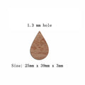 6pcs Unfinished Blank Wooden Teardrop Shape Drop Wood Earring Charms Pendant for Jewelry Making