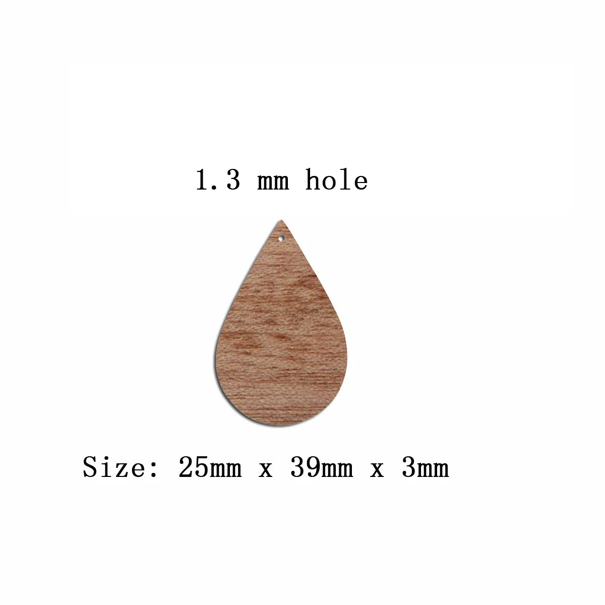 6pcs Unfinished Blank Wooden Teardrop Shape Drop Wood Earring Charms Pendant for Jewelry Making