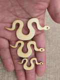 Unfinished Laser Cut Wooden Earrings Blank Pendant Wood Wild Animals Snake Shapes For DIY Jewelry Project Making
