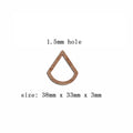 6pcs Unfinished Blank Wooden Fashion Teardrop Shape Macrame Wood Earring Charms Pendant for Jewelry Making