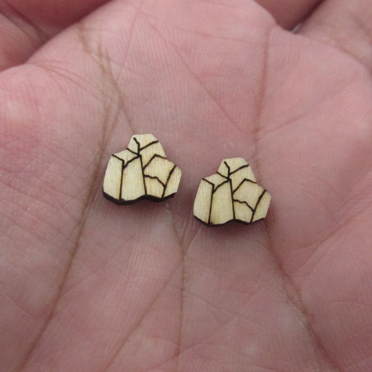 5 Pair Unfinished Blank Wooden Christmas Doll Bell Cabochon Snowflake Coal Post Mrs Claus Wood Earrings Stud Jewerly Finding