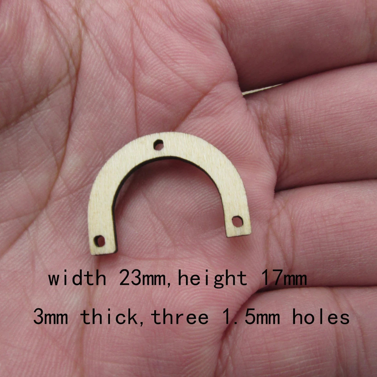 10 Pcs Unfinished Blank Wooden Rainbow Door U Shape Cutout Plywood Connector Jewelry Finding Supplies For Earrings