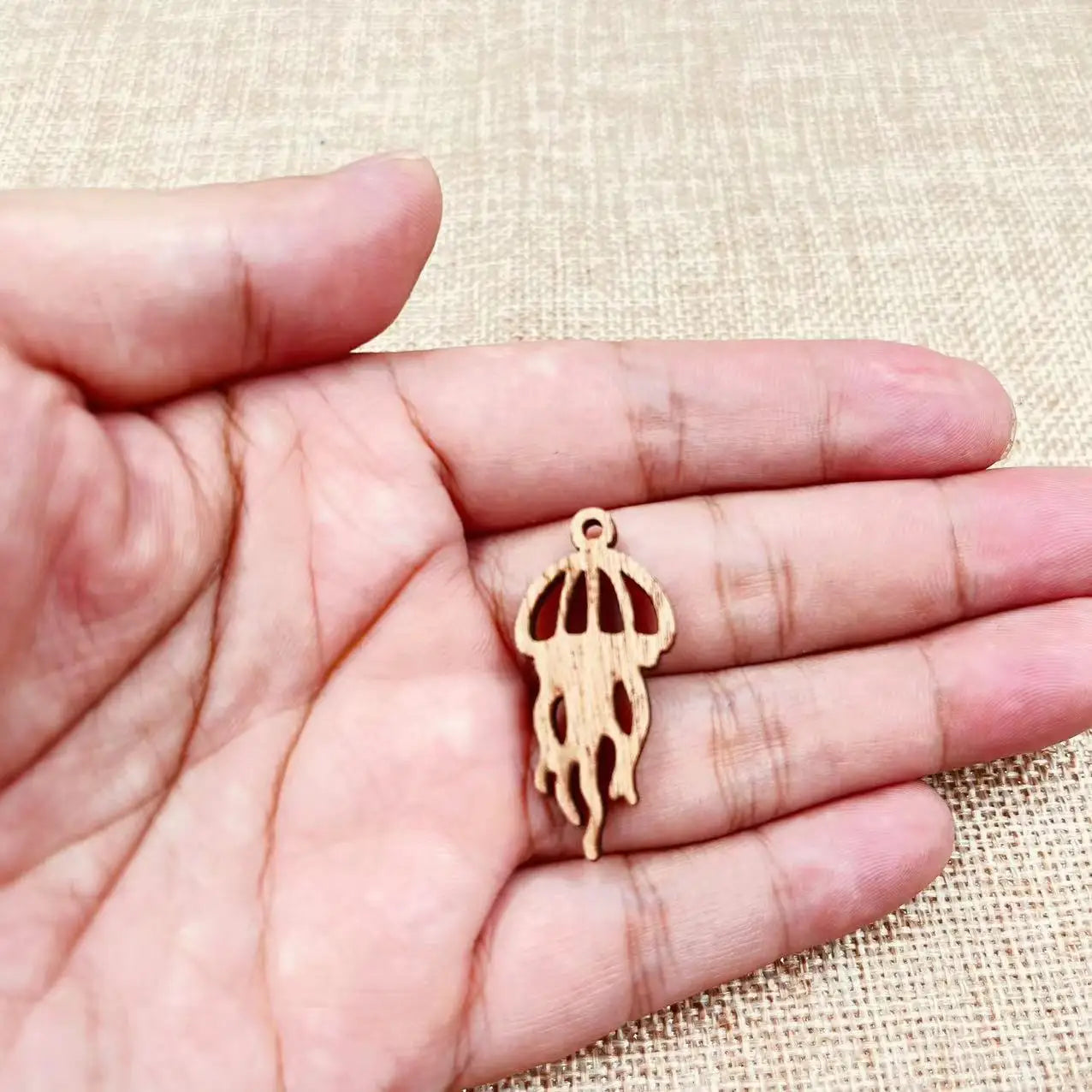 6pcs Unfinished Wood Sea Animal Ocean Jellyfish Charms Jelly Fish Earring Pendants For Jewelry Making DIY Handmade Crafte
