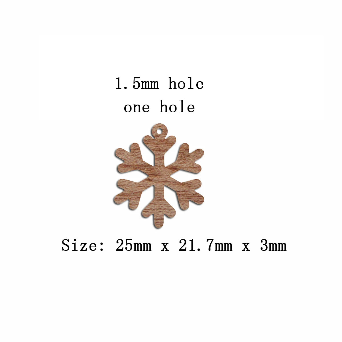 6pcs Unfinished Blank Wooden Christmas Snowflake Charm Connector Pendant for Women Female Jewelry Making DIY Crafting