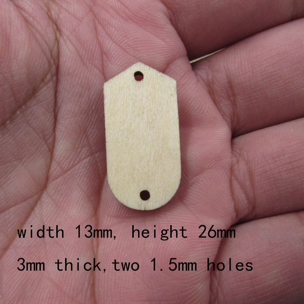 10 Pcs Unfinished Blank Wooden Geometric Rectangle Loop Shape Cutout Plywood Connector Jewelry Finding Supplies For Earrings