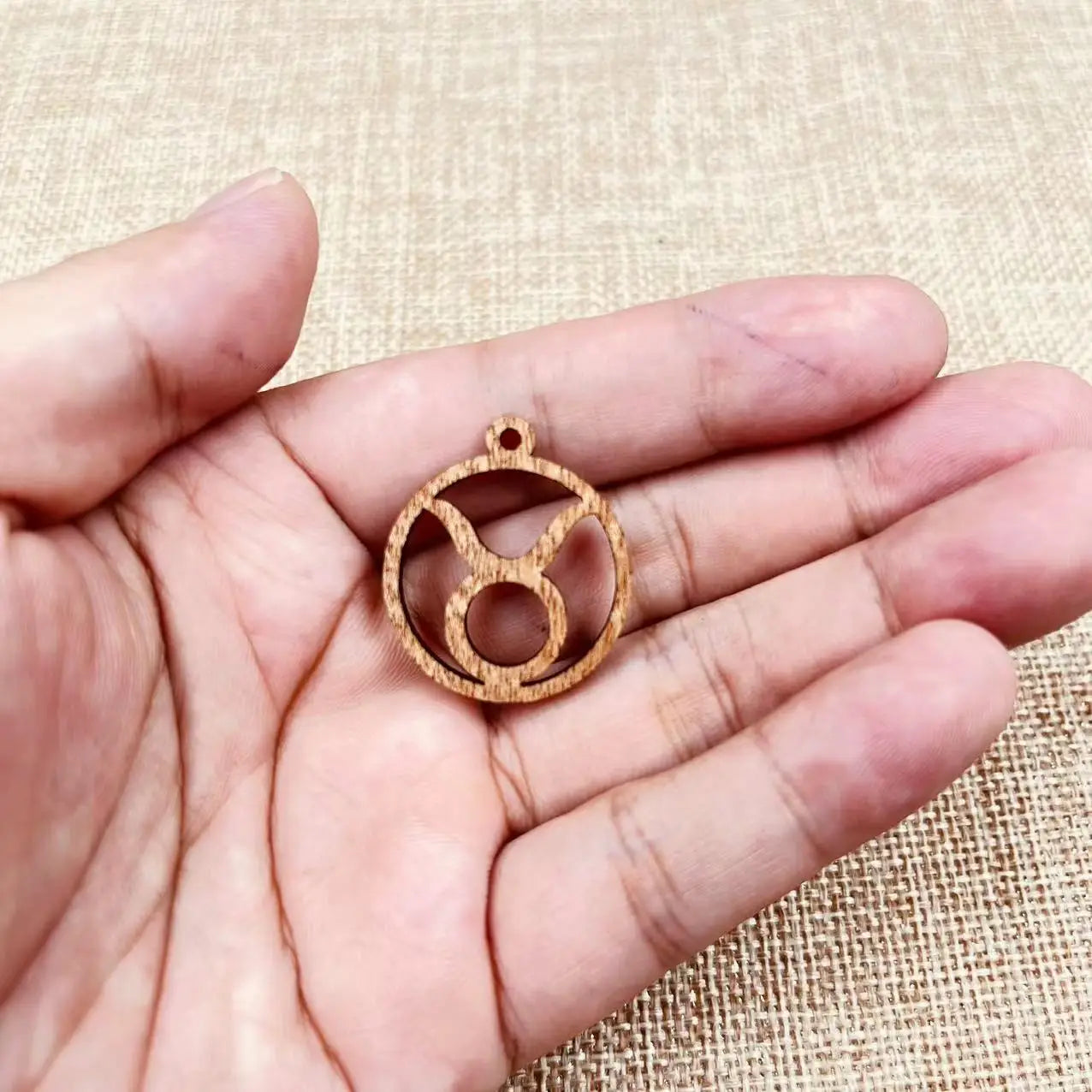 6pcs Unfinished Wood Zodiac Sign Charms Earring Pendants For Jewelry Making DIY Handmade Crafte