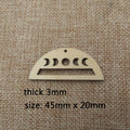 10pcs Unfinished Wood Crescent Moon Jewelry Findings Moon Earring Hoops  for Macrame DIY Wood Earring Blanks