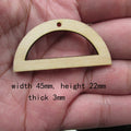 10pcs 1.75 inch Unfinished Wooden Blanks Geometric Half Circle Macrame DIY Earrings Parts Findings Accessories Supplies