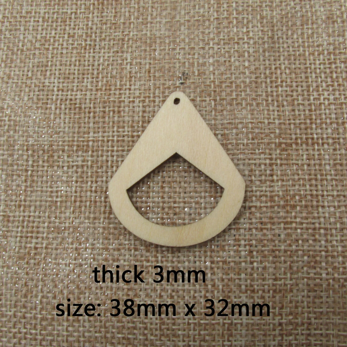 10pcs Unfinished Wood Teardrop Macrames Double Point Diamond Shape Cutout Wooden Macrame For DIY Earrings Findings Jewelry