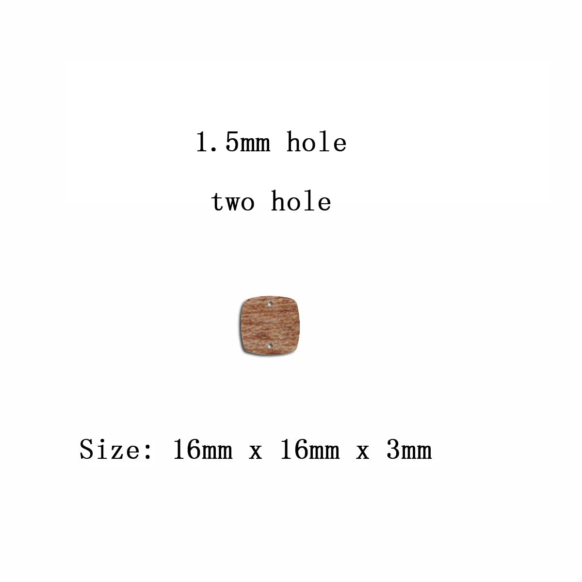 6pcs Unfinished Blank Wooden Geometric Square Earring Connector Pendant for Women Female Jewelry Making DIY Crafting