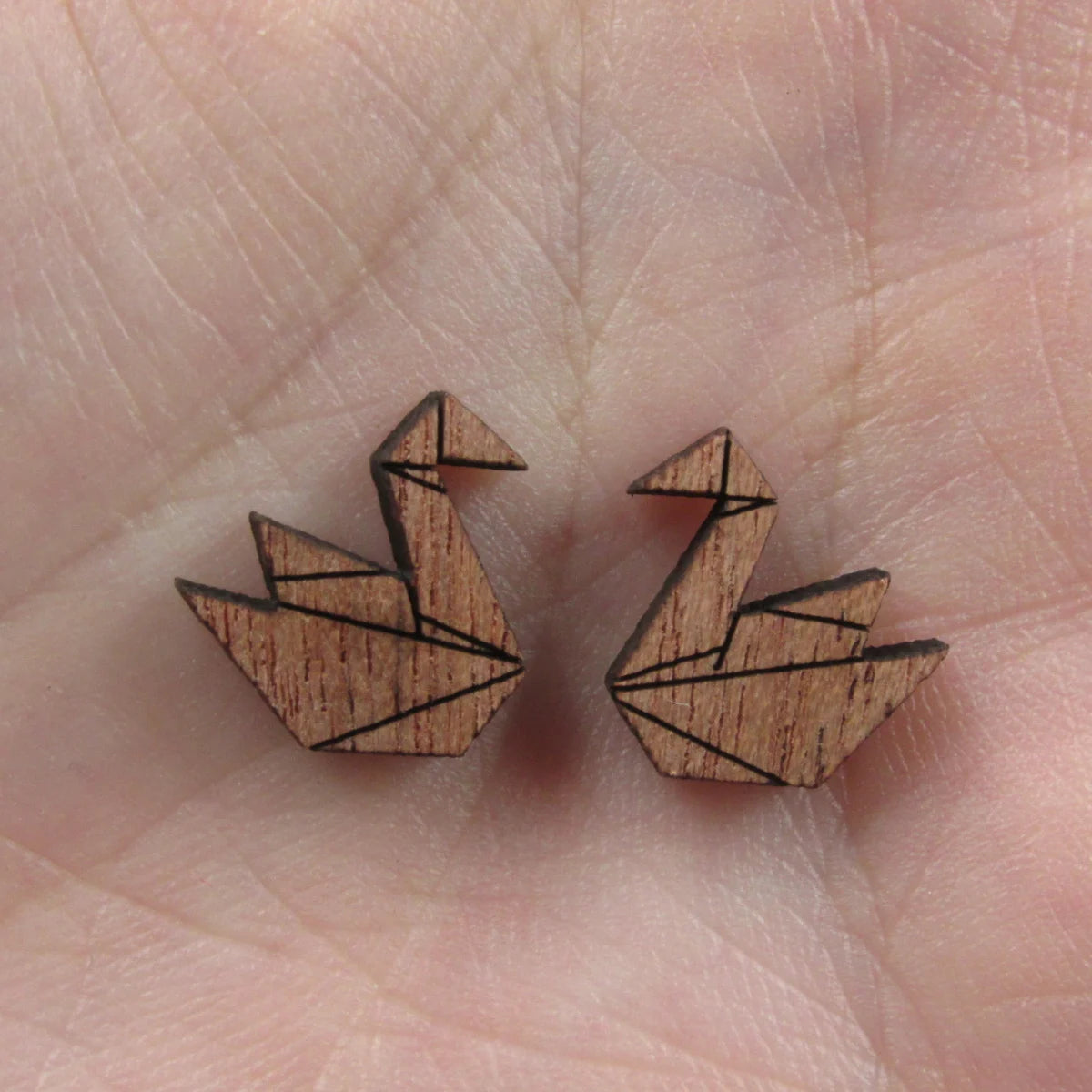 5 Pair Unfinished Blank Home Farm Animal Wooden Swan Cabochon Charm Wood Shape Cutouts For DIY Craft  Earring